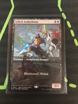 MTG Magic The Gathering Gifted Aetherborn Promo Vampire Black Commander - Image 1