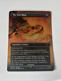 MTG Lord Of The Rings The One Ring BORDERLESS FOIL #0451 Mint - Image 1