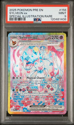 Sylveon ex 156/131 Prismatic Evolutions Holo - PSA 9 MINT Pokemon Card - Image 1