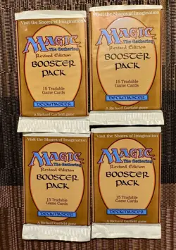 Magic The Gathering Revised Edition Booster Packs Opened - Image 1