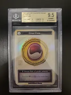 Onyx Core Sorcery Contested Realm Alpha Unique Foil BGS 9.5Q+ ~ Super RARE - Image 1