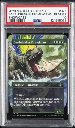 2023 MTG THE LOST CAVERNS OF IXALAN SC #325 EARTHSHAKER DREADMAW PSA 10 - Image 1