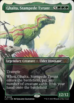 MTG Ghalta, Stampede Tyrant - Foil - Borderless, NM-Mint, English The Lost Caver - Image 1