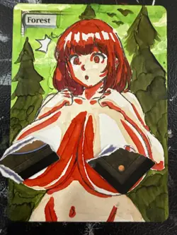 MTG Altered Art Anime Land Hand drawn - Image 1