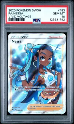 PSA 10 NESSA 183/185 FULL ART VIVID VOLTAGE POKEMON 😍 - Image 1