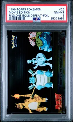 1999 TOPPS POKEMON THE MOVIE EDITION #26 MOVIE EDITION PSA 8 - Image 1