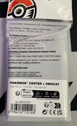 Pokemon Center x OMOCAT Salamence Trading Card Sleeves - 65 Pack - Sealed - Image 2