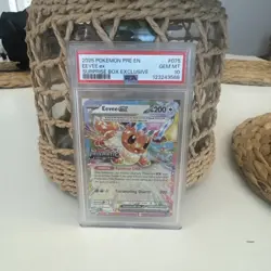 2025 Pokemon Eevee EX Stamped 075/131 Prismatic Evolutions Surprise Box PSA 10 - Image 1