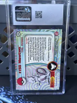 Pokemon Topps 2000 Mewtwo #150 Series 3 Silver Foil CGC 9 Mint - Image 2
