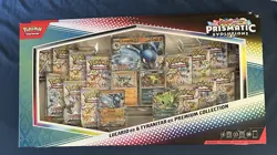 PRISMATIC EVOLUTIONS Lucario EX & Tyranitar EX Pokemon Collection Box Sam’s Club - Image 1