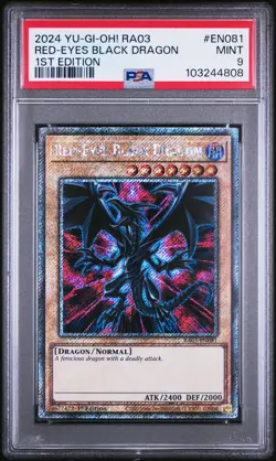2024 YU-GI-OH! RA03-QUARTER CENTURY BONANZA 1ST ED RED-EYES BLACK DRAGON PSA 9 - Image 1