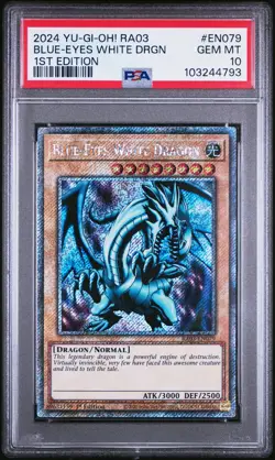 2024 YU-GI-OH! RA03-QUARTER CENTURY BONANZA 1ST ED BLUE-EYES WHITE DRAGON PSA 10 - Image 1