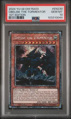 2024 YU-GI-OH! RA03-QUARTER CENTURY BONANZA 1ST ED OBELISK THE TORMENTOR PSA 10 - Image 1