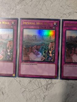 Yu-Gi-Oh! Imperial Iron Wall (x3), Ultra Rare, 1st Edition, LCJW, NM - Image 3