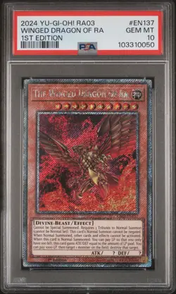 2024 YU-GI-OH! RA03-QUARTER CENTURY BONANZA THE WINGED DRAGON OF RA PSA 10 - Image 1