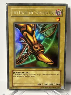 Yugioh! Left Leg of the Forbidden One LOB-121 Ultra Rare Unlimited HP Vintage - Image 1