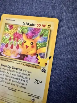 NM Birthday Pikachu #24 Celebrations: Classic Collection Holo Pokemon Card - Image 3