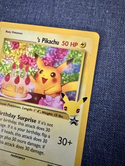 NM Birthday Pikachu #24 Celebrations: Classic Collection Holo Pokemon Card - Image 4