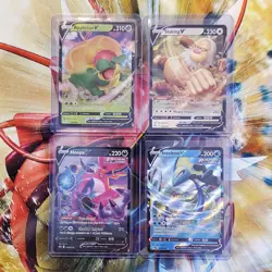 Appletun V + Slaking V + Hoopa V + Inteleon V - Pokemon Cards - Lot #535 - Image 1