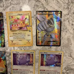 Pokemon Card Lot: Birthday Pikachu, Ditto, Primal Groudon, Moltres V, Machamp EX - Image 2