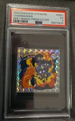 POKEMON CARD CHARMANDER PR01 PRISM STICKER SERIES 1 #PR01 GRADED PSA 5 VINTAGE - Image 2