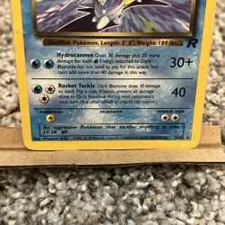 Dark Blastoise 20/82 Non-Holo Team Rocket Pokemon Card - HP/ DMG - Image 3