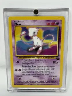 1999-2000 Pokemon MEW # 8 BLACK STAR PROMO Card WOTC Wizard NM in Case Vintage - Image 1