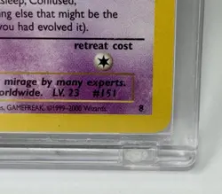 1999-2000 Pokemon MEW # 8 BLACK STAR PROMO Card WOTC Wizard NM in Case Vintage - Image 2