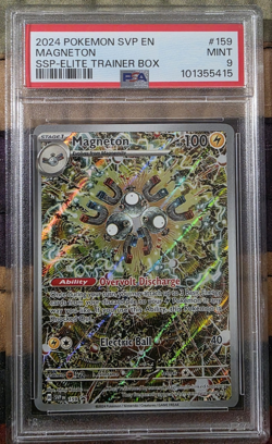 ⚡Magneton #159 Pokemon Card PSA 9 MINT Surging Sparks 2024 ETB Black Star Promo✨ - Image 1