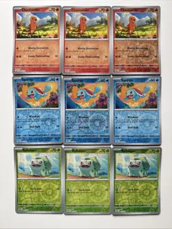 Pokemon TCG Scarlet & Violet 151 Kanto Starter Reverse Holo Lot of 55 Cards - Image 2