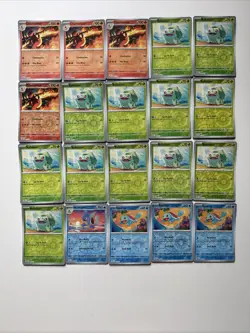 Pokemon TCG Scarlet & Violet 151 Kanto Starter Reverse Holo Lot of 55 Cards - Image 4
