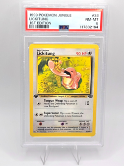 Pokemon Card 38/64 Lickitung 1st Edition Jungle English - PSA 8 NEW CERT - Image 1