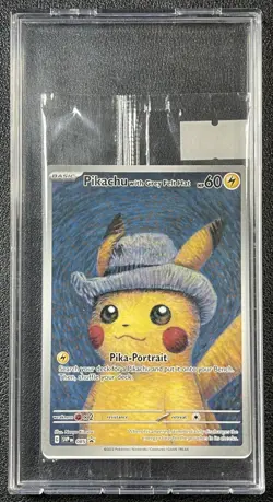 PIKACHU X VAN GOGH WITH GREY FELT HAT 2023 POKEMON BSP MULTI-CARD PACK - Image 1