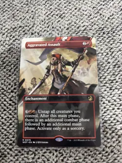 Aggravated Assault (Anime Borderless) Wilds of Eldraine Enchanting Tales Regular - Image 1