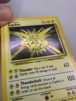 Pokemon Base Set Zapdos 16/102 Holo Rare Vintage WoTC HP Heavily Played/Damaged - Image 2