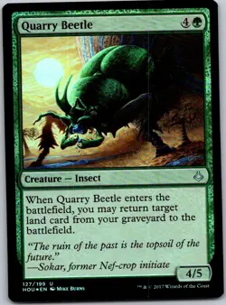Magic the Gathering Quarry Beetle Hour of Devastation Foil MTG Free Shipping! - Image 1