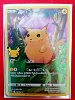 POKEMON 2021 - PIKACHU 005/025 - CELEBRATIONS CLASSIC - DEUTSCH - HOLO RARE ALT - Image 1