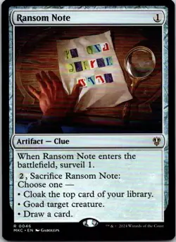 Magic the Gathering Ransom Note 046 Murders at Karlov Manor Commander MTG - Image 1