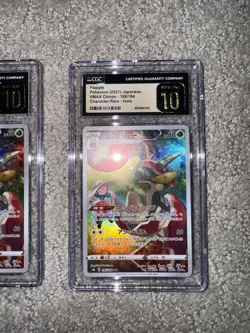 LOT OF TWO CGC PRISTINE 10s - Flapple - Pokemon(2021) Japanese - 186/184 CR Holo - Image 3