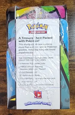 Pokemon Eevee Treasure Chest 2021 Eeveelution Collectible Lunchbox Tin 5 Packs - Image 4