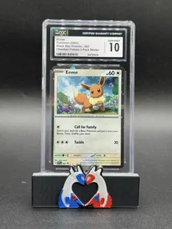 Eevee 043 Pokemon 2023 Black Star Promo Obsidian Flames Cosmos Holo CGC 10 - Image 1