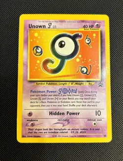 WOTC Pokemon TCG Unown J Black Star Promo Card 38 Vintage - Image 1