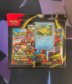 *NEW* Pokemon TCG: Mega Evolution 3 Pack Blister Psyduck Promo - FACTORY SEALED! - Image 1