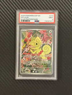 2024 POKEMON SSP EN-SURGING SPARKS ILLUSTRATION RARE #213 KECLEON PSA 9 - Image 1