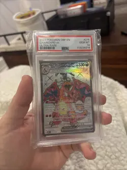 2023 Pokemon Obf EN-Obsidian Flames Charizard EX #215 Ultra Rare PSA 10 - Image 1