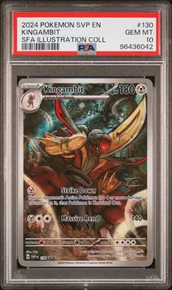 2024 POKEMON SVP EN-SV BLACK STAR PROMO #130 KINGAMBIT PSA 10 - Image 1