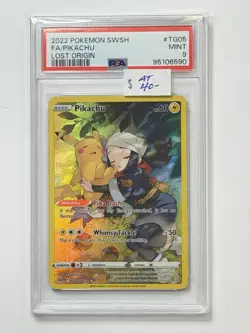 2022 Pokemon SWSH Lost Origin #TG05 FA/ PIKACHU PSA 9 ** AT6590 - Image 3