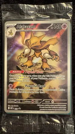 Pokemon TCG Alakazam #009, Black Star Promo, Mega Evolutions ETB, Sealed - Image 1