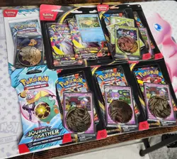 Pokemon TCG MEGA EVOLUTIONS Blister Lot S&V JOURNEY TOGETHER 10 Packs Checklane - Image 1