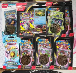 Pokemon TCG MEGA EVOLUTIONS Blister Lot S&V JOURNEY TOGETHER 10 Packs Checklane - Image 2